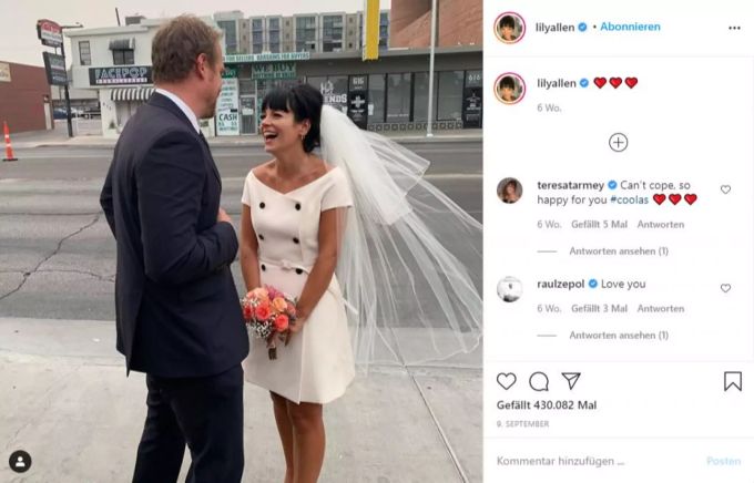 Lily Allen hat geheiratet. lily allen