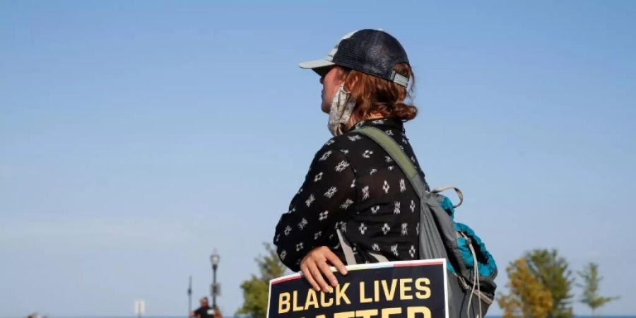 Demonstrantin in Kenosha