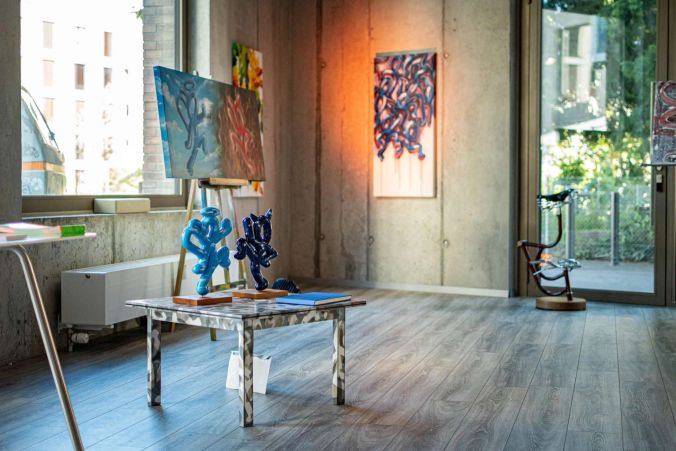 Diverse Ausstellungsstücke von Pirmin Breu.