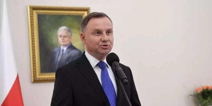 Polens Präsident Andrzej Duda auf einem Archivfoto. Foto: Radek Pietruszka/PAP/dpa