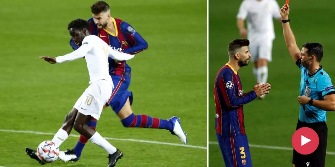 Bei CL-Debüt - Hier stellt Schiri Schärer Barça-Star Piqué vom Platz