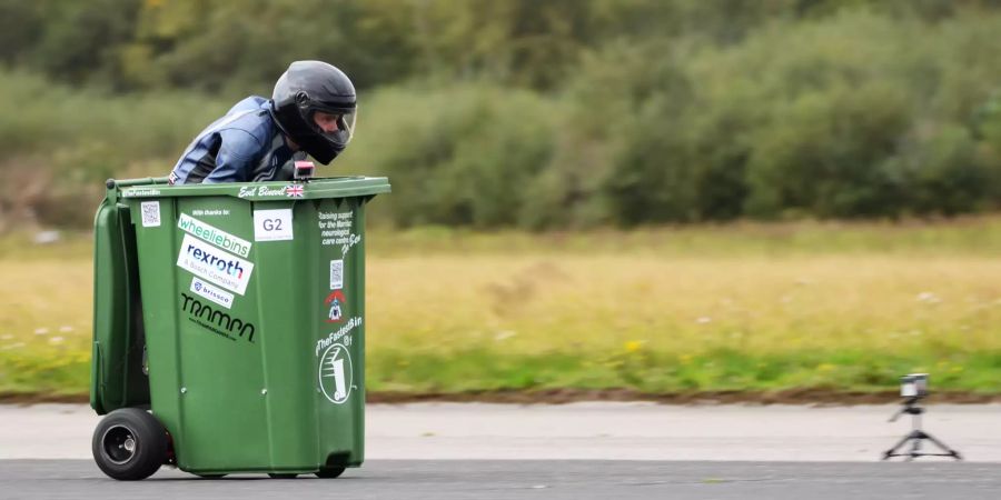 rollende Mülltonne weltrekord