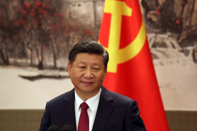 Xi Jinping, Staats- und Parteichef aufgenommen bei der Vorstellung des Ständigen Ausschusses des Politbüros in der Grossen Halle des Volkes. xi jinping