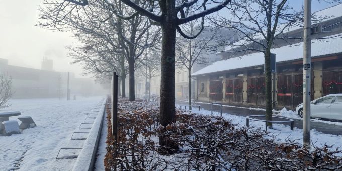 Vor allem in der Westschweiz ist im Flachland viel Schnee gefallen. Hier ein Foto von heute Dienstagmorgen aus Freiburg. Schnee