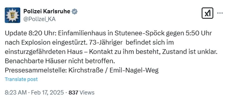 Polizei Karlsruhe X