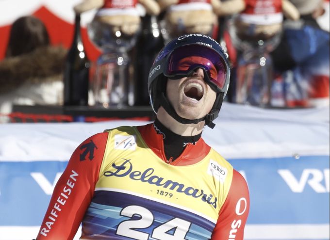 Marc Rochat ärgert sich über seinen zweiten Lauf in Kranjska Gora. Marc Rochat