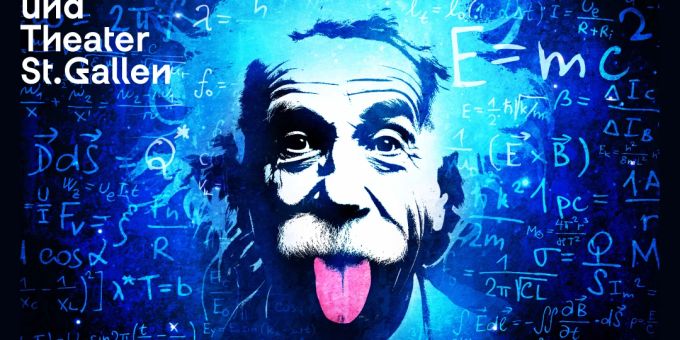 Ein ikonisches Bild ziert das Keyvisual. Einstein Keyvisual Bild Plakat