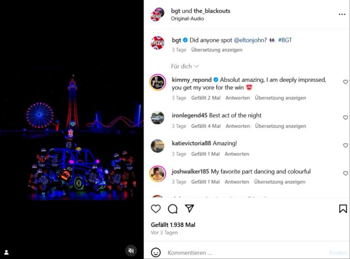Die Schweizer LED-Gruppe The Blackouts bringt mit ihrem Auftritt bei «Britain's Got Talent» alle ins Staunen. britain's got talent schweizer led
