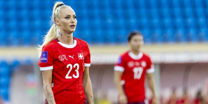 Alisha Lehmann im Einsatz für die Schweizer Nati. Alisha Lehmann Schweizer Nati