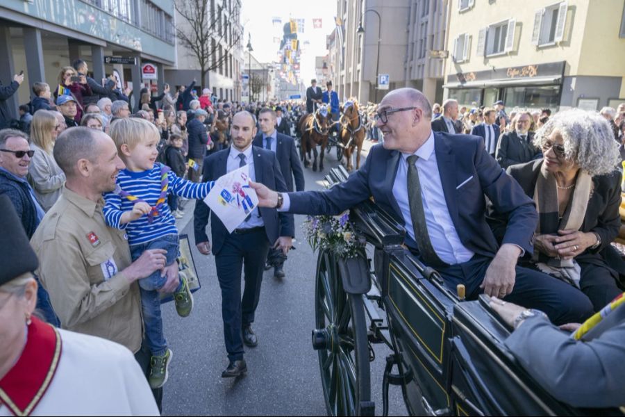 Pfister nahm unzählige Gratulationen entgegen.