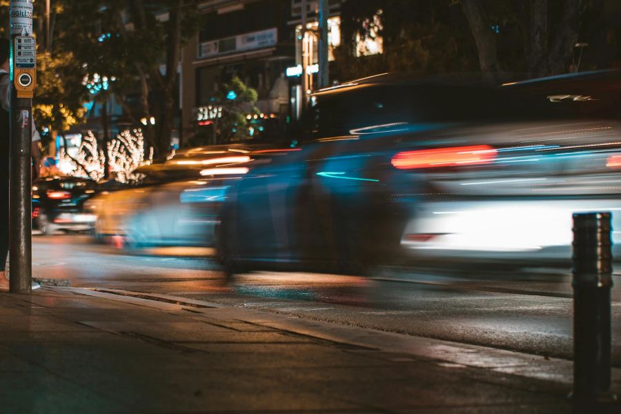 Verkehr, Auto, nacht