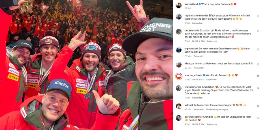 Loïc Meillard Ski-WM Selfie