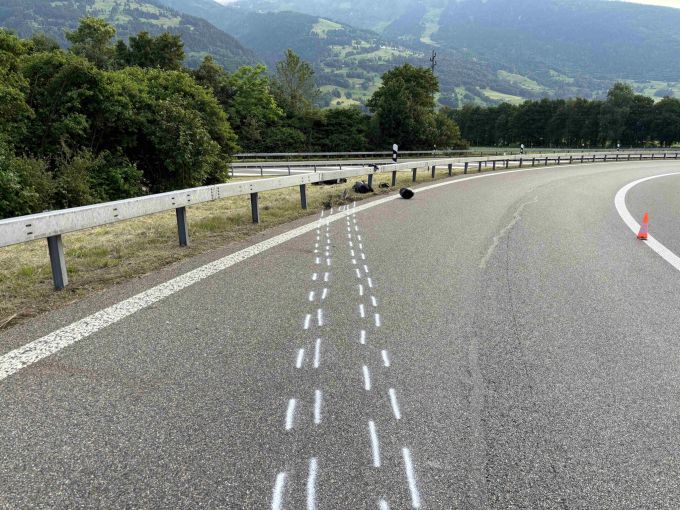 Motorradunfall auf A3