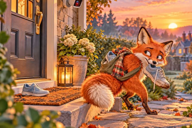 Schadenfall des Monats: Ein Fuchs auf Schuhsuche