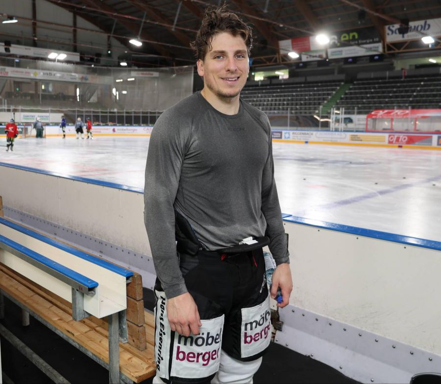 Nicht nur im Ernstkampf kommt man ganz schön ins Schwitzen: Guillaume Asselin nach einem Training am Freitagvormittag.