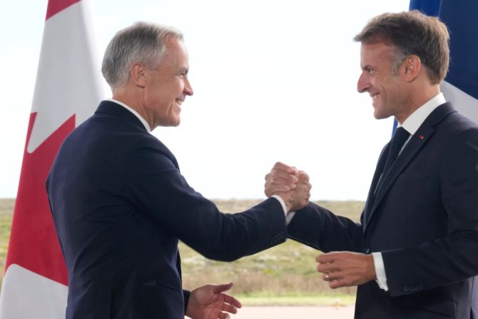Emmanuel Macon Mark Carney