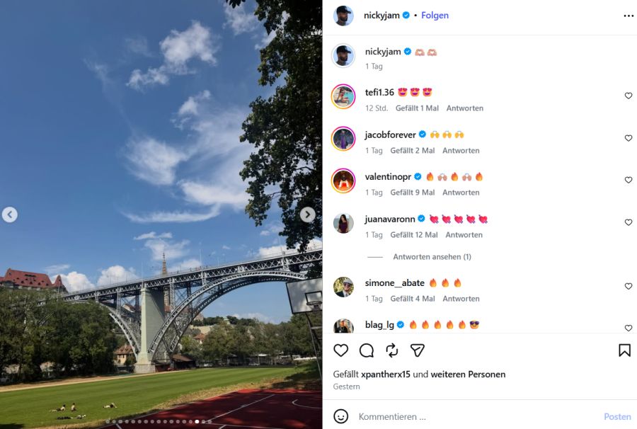 Während seines Abstechers nach Bern herrschte Sonnenschein.