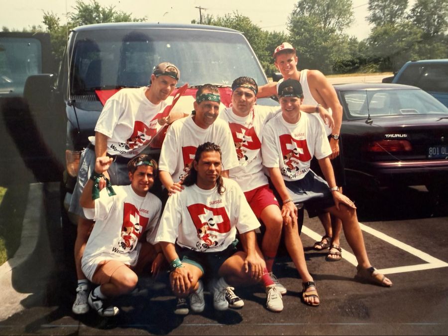 Mischi Wettstein (obere Reihe, Mitte) anlässlich der WM 1994 in den USA.