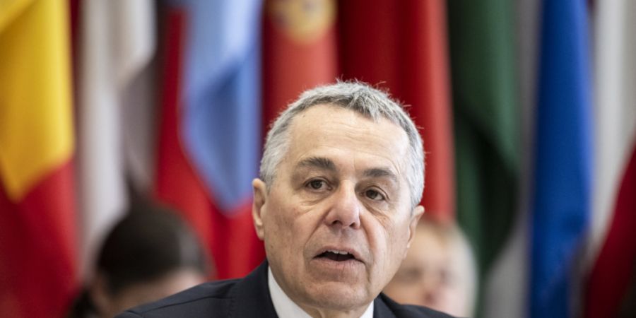Aussenminister Ignazio Cassis eröffnet in Wien mit einer Rede die Sicherheitskonferenz der OSZE.