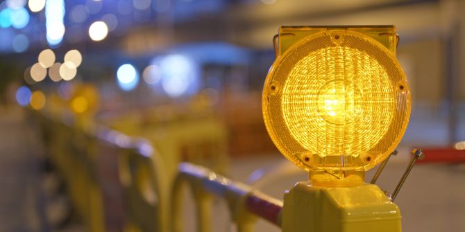 Baustelle Nacht Licht Signalisation