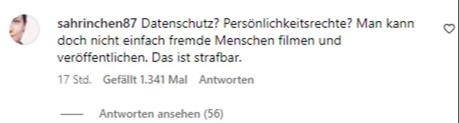 Auf riesige Zustimmung stösst dieser kritische Kommentar.