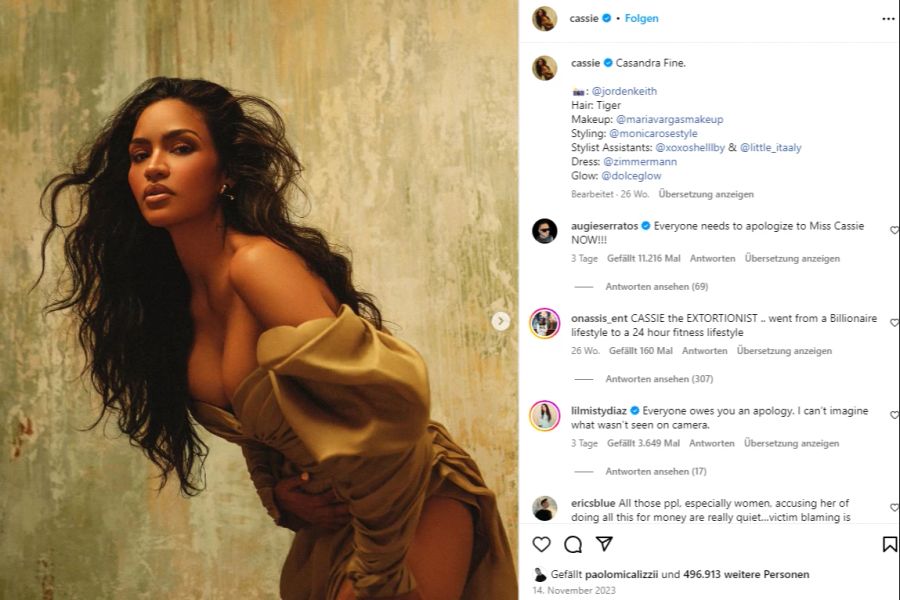 Cassie Ventura ist die Ex-Freundin von Sean Combes.