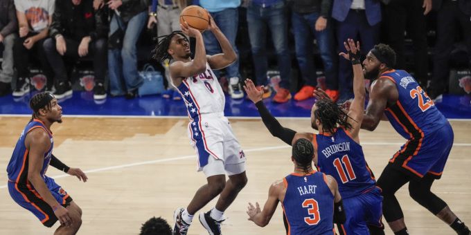 Tyrese Maxey ist beim Sieg der Philadelphia 76ers in der NBA der überragende Mann. nba