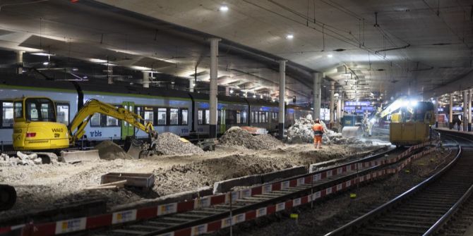 Bern Hauptbahnhof SBB RBS Baustelle