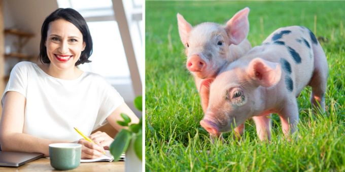 Kolumnistin Mirjam Walser findet, dass Mitgefühl für Tiere, zum Beispiel Schweine, in der Schule gefördert werden sollte. Kolumnistin Mirjam Walser vegan