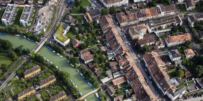 Biel Stadt Vogelperspektive