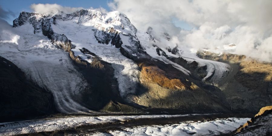 Am Gornergletscher mit dem Breithorn (4164 m).