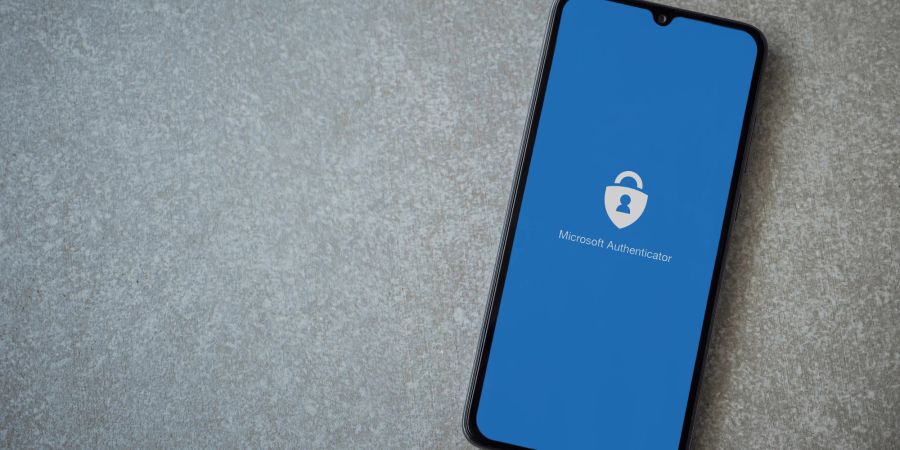 Smartphone mir Authentifizierung-App