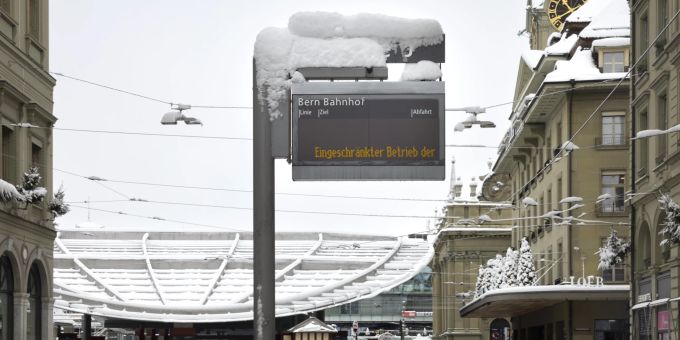Bern Bus Tram Schnee Bern Bus Tram Schnee