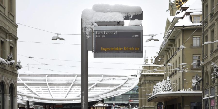 Bern Bus Tram Schnee