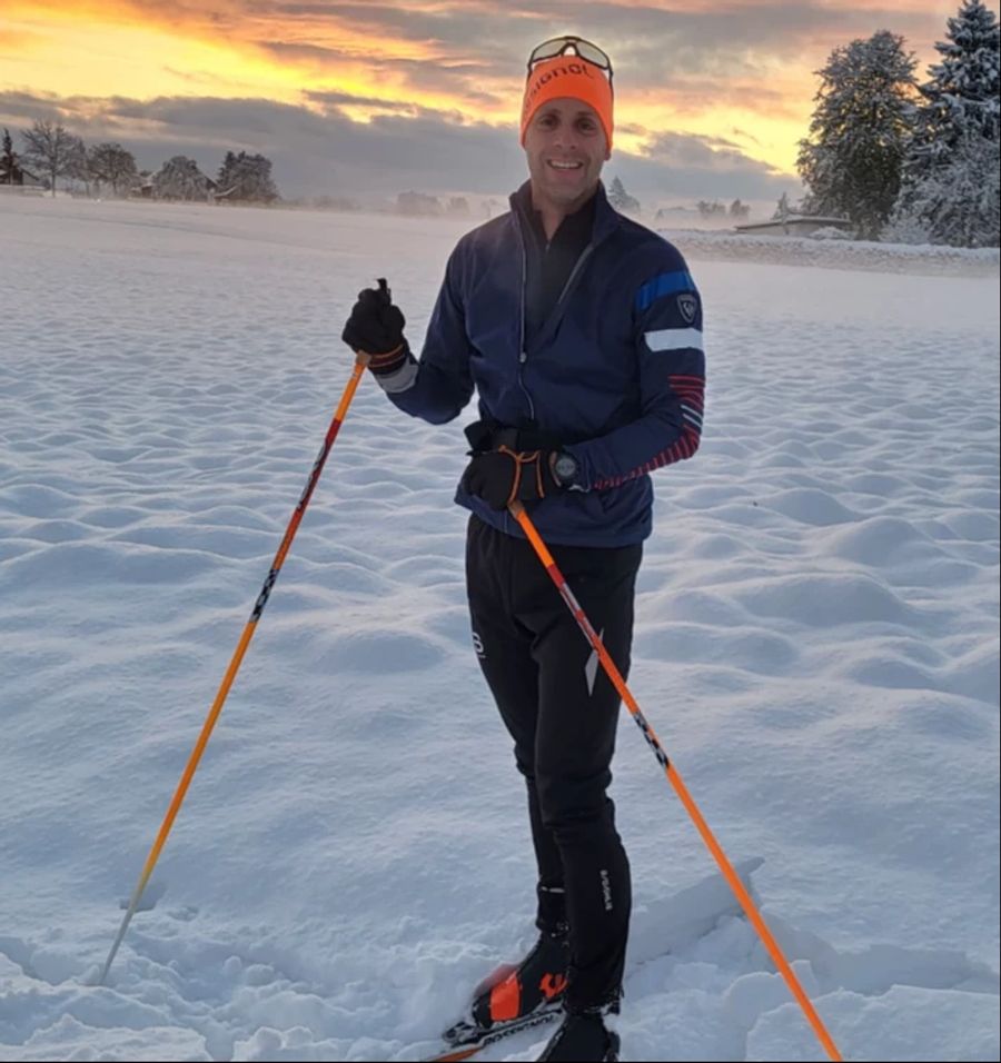 Gaudenz Flury lässt sich vom Schnee nicht aufhalten.