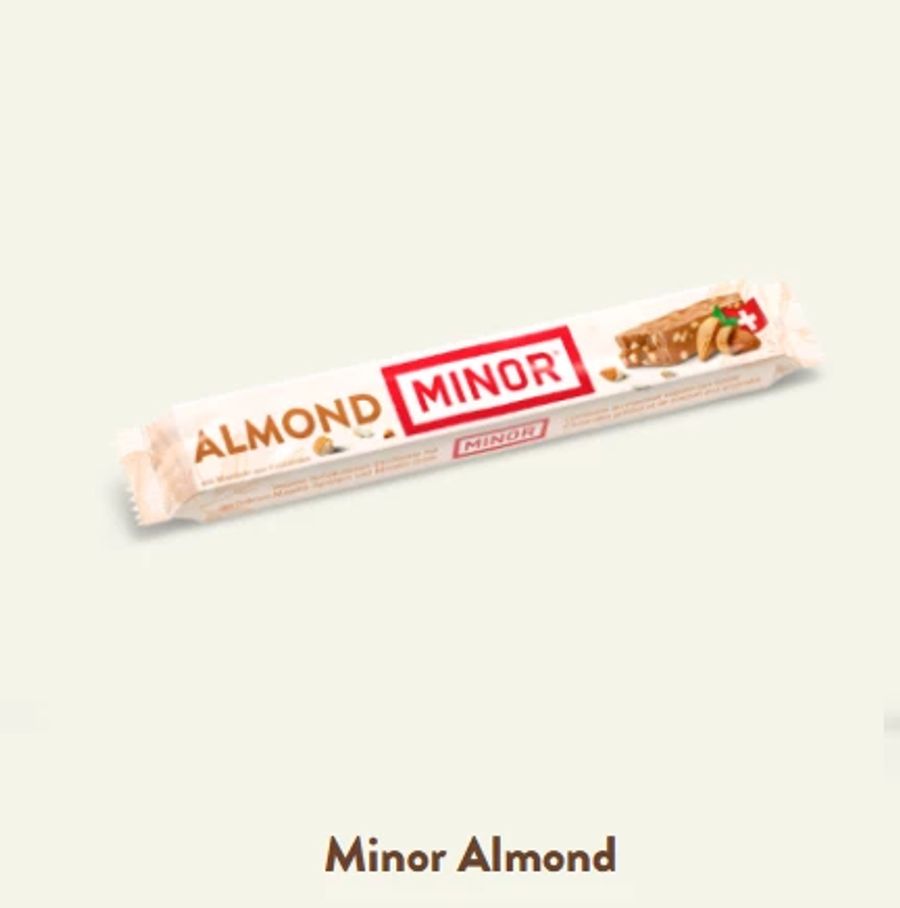 Sie verpflegte sich dort – aber nur mit dem weissen Schoggistängeli Minor-Almond.