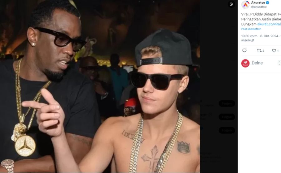 Bieber kennt Diddy schon viele Jahre.