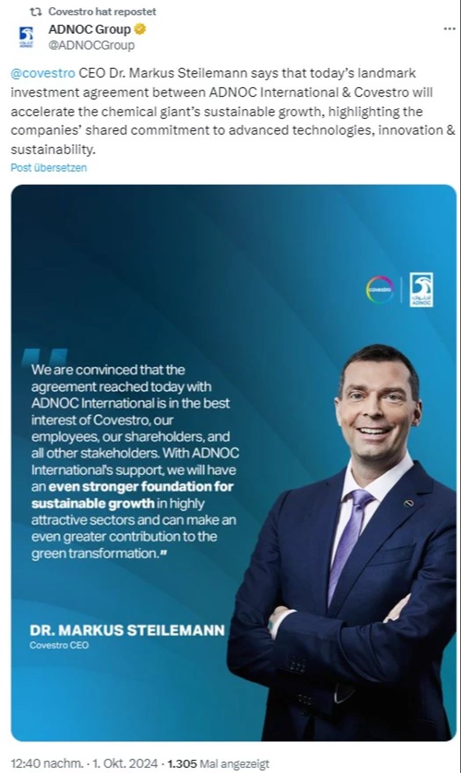 Covestro Adnoc Twitter