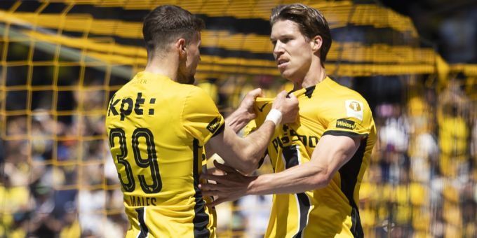 Die beiden ehemaligen FCB-Spieler Darian Males (l.) und Cedric Itten (r.) treffen für YB gegen die Bebbi. Males Itten YB