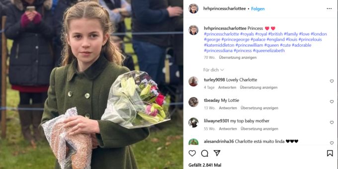 Prinzessin Charlotte wird heute zehn Jahre alt. prinzessin charlotte