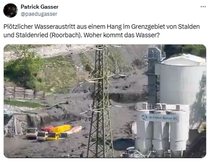 Im Wallis haben sich mehrere Murgänge ereignet. Wallis
