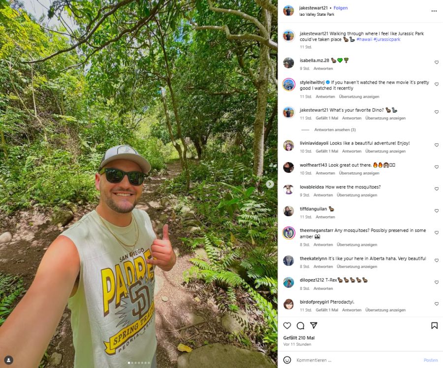 Jake Stewart ist auf verschiedenen Plattformen aktiv.