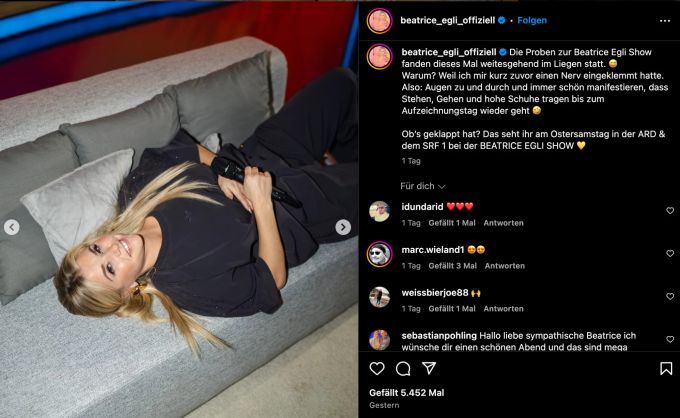 Beatrice lässt sich nicht entmutigen. beatrice egli