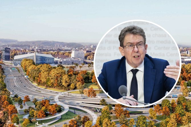 Visualisierung des geplanten Ausbaus des Autobahnanschlusses Wankdorf