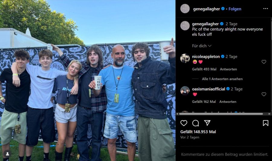 Oasis Guardiola Gallagher