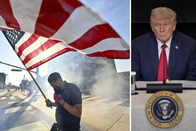 Die Reaktion von Donald Trump auf die Proteste in Kalifornien sorgt für viele Diskussionen.