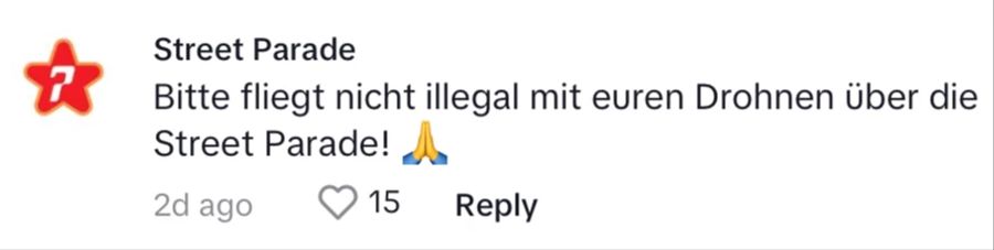 Die Veranstalter haben eine Bitte an Besucher ausgesprochen, nicht mit Drohnen zu fliegen.