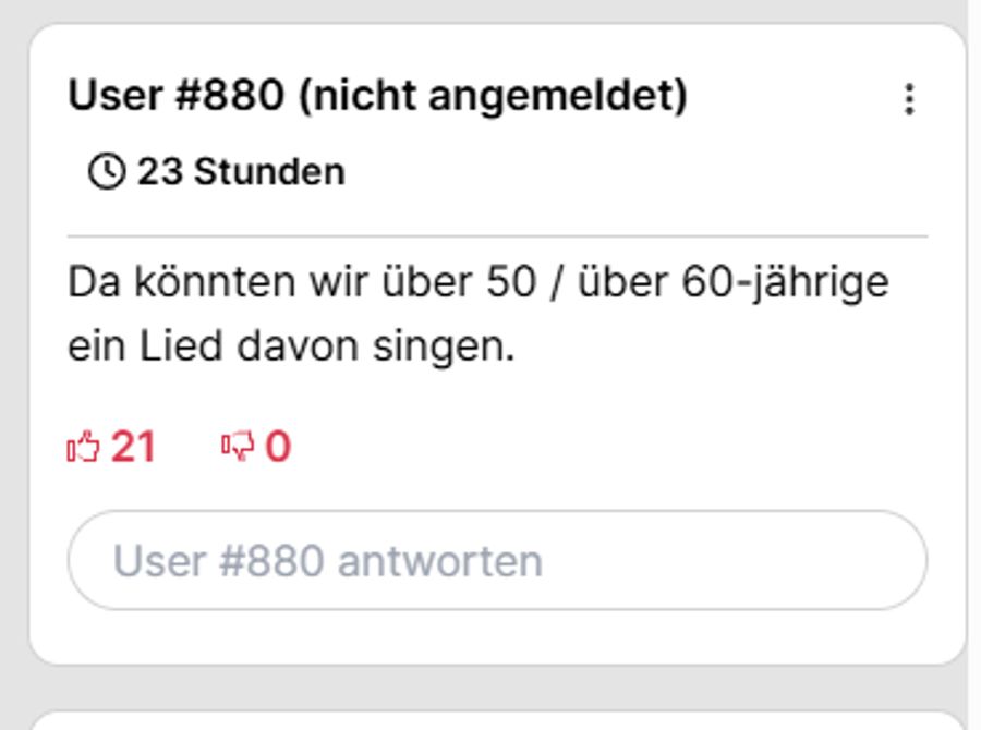 Die über-50-Jährigen könnten ein Lied davon singen.