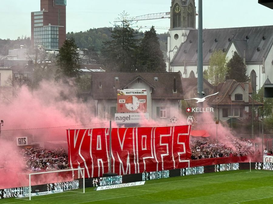 Die Fans des FC Winterthur haben vor dem Spiel eine klare Botschaft.