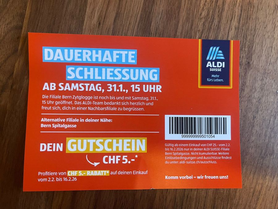 Dieser Aldi-Flyer macht derzeit in Bern die Runde.